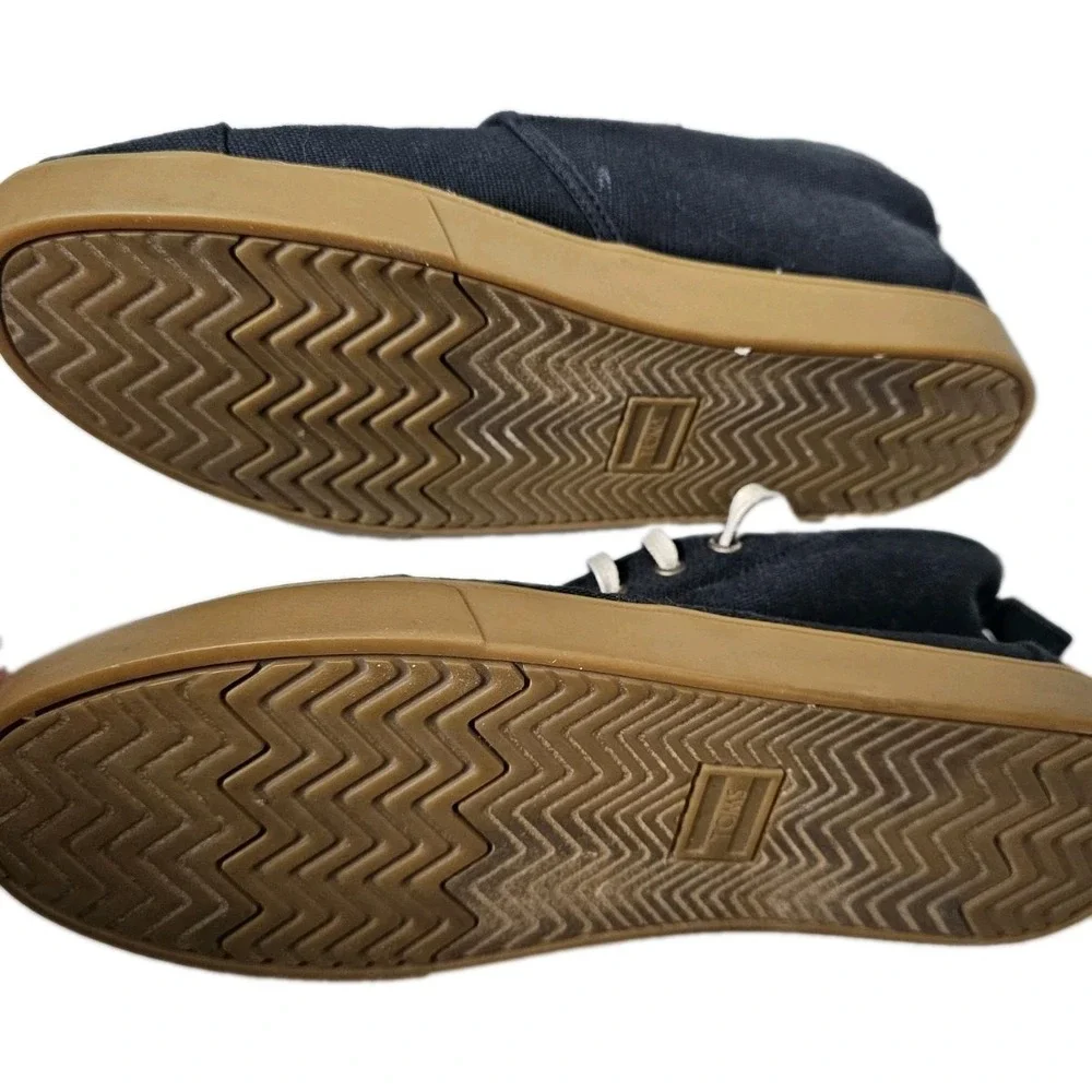 TOMS Heritage High Top Sneaker Shoes Mens 11.5 Black Lace Up‎ Casual Boat